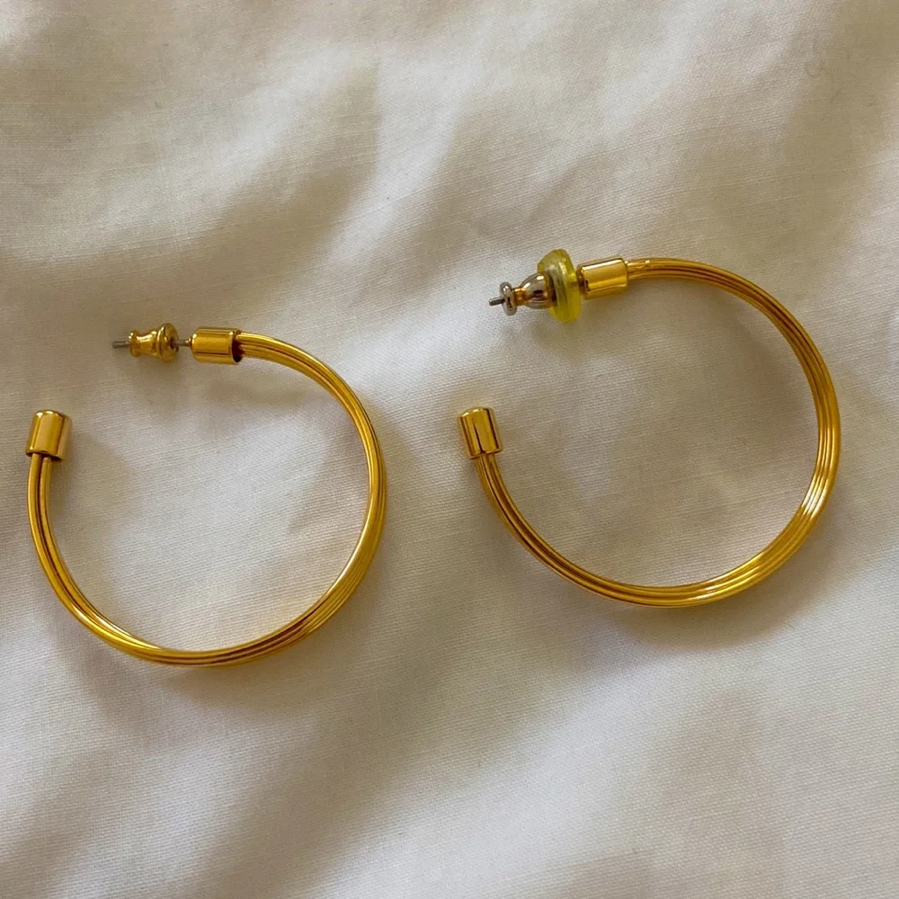 Gold Hoop Earrings - Picture 3 of 6